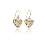 Eros Gold Heart Earrings - Dea Dia