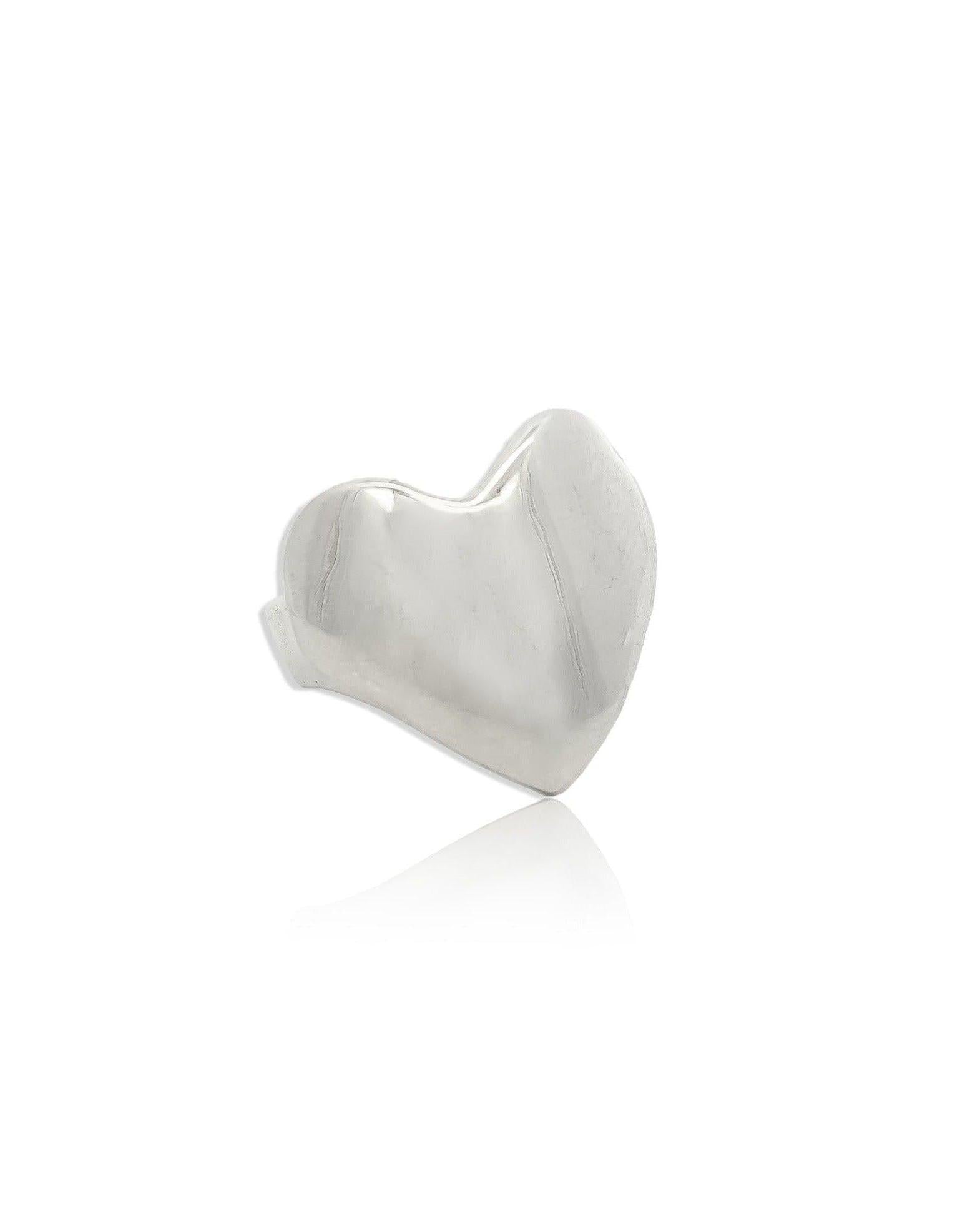 Eros Silver Heart Signet Ring - Dea Dia
