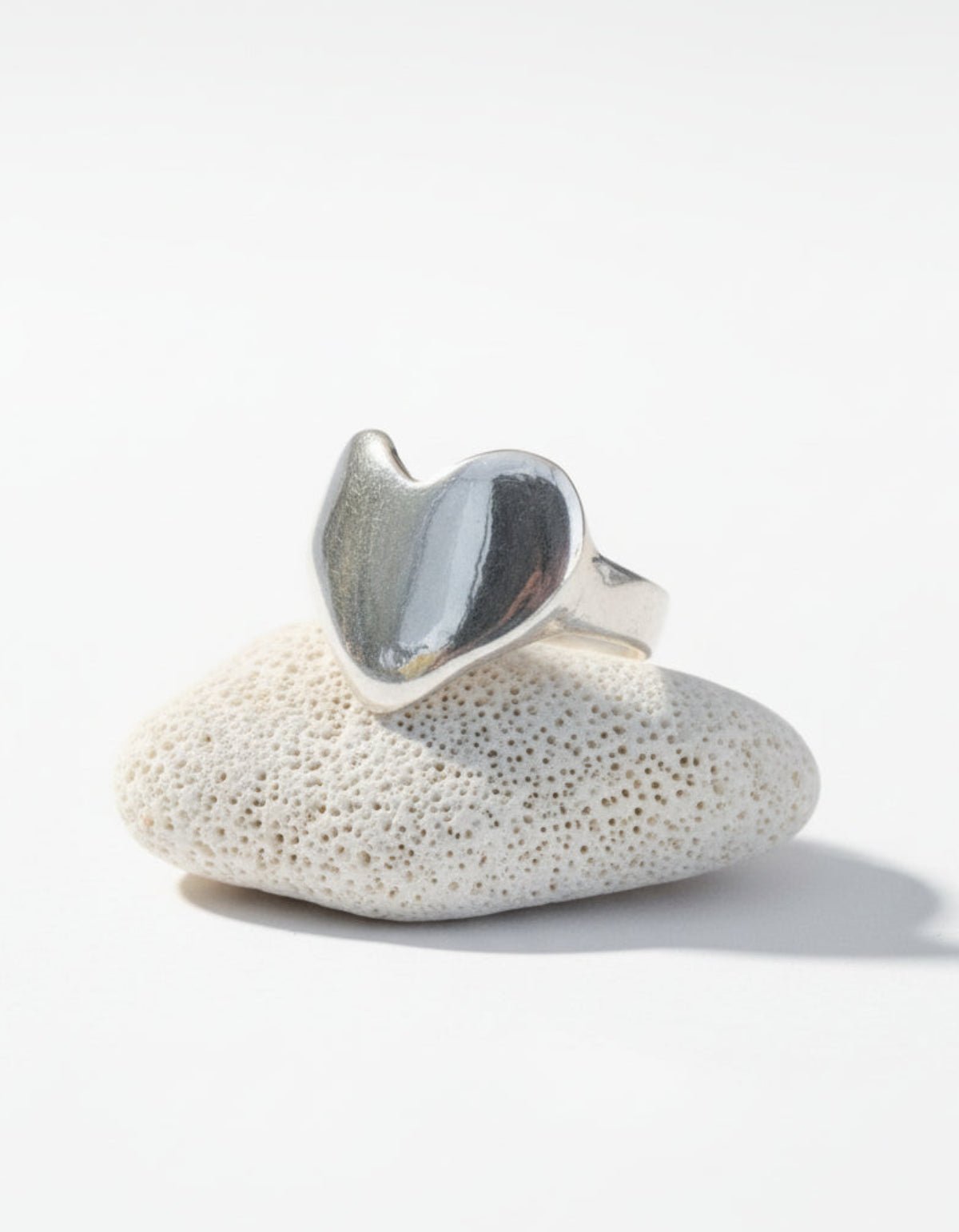 Eros Silver Heart Signet Ring - Dea Dia