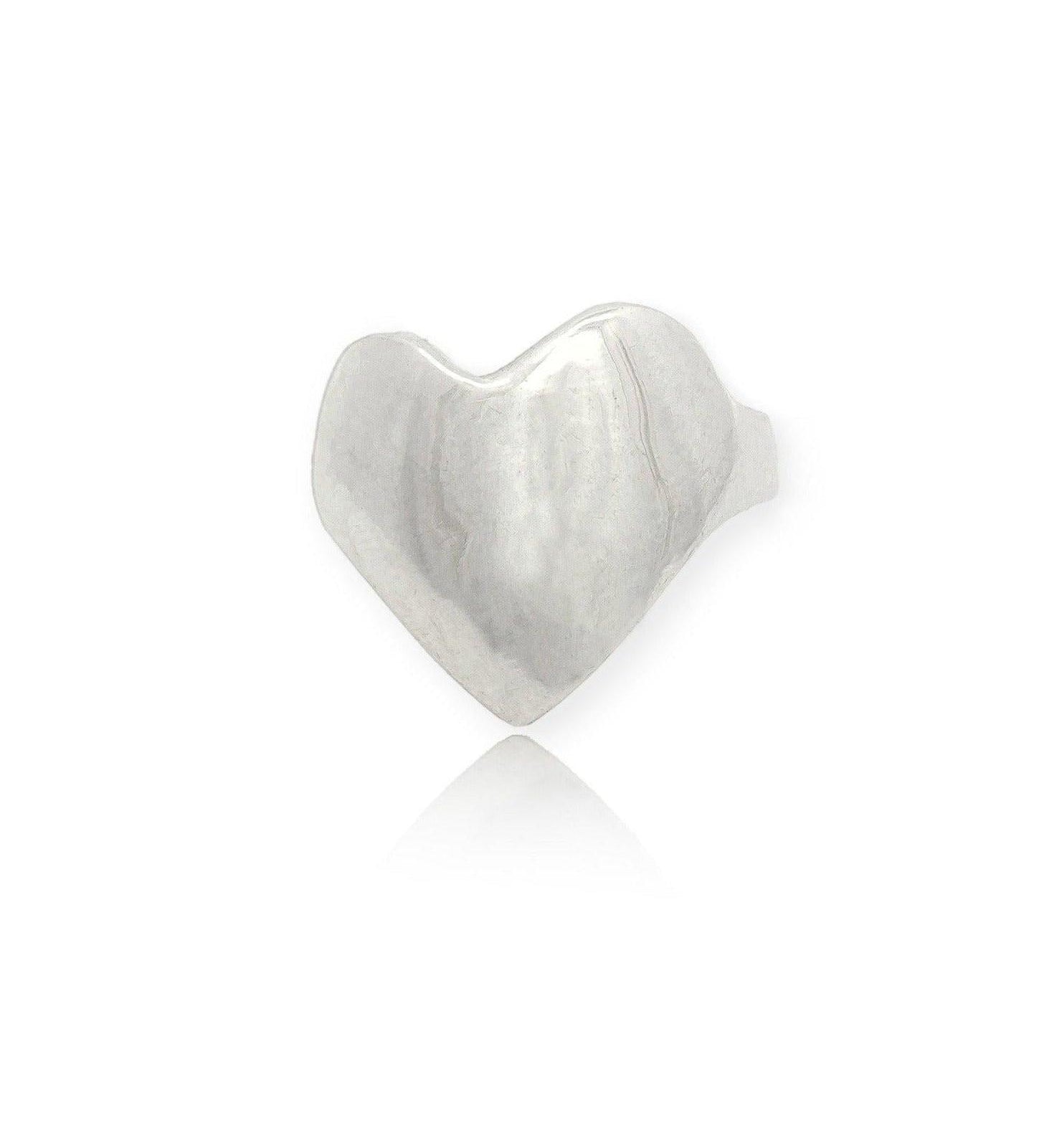 Eros Silver Heart Signet Ring - Dea Dia