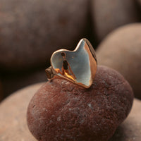 Eros Solid Gold Heart Signet Ring - Dea Dia