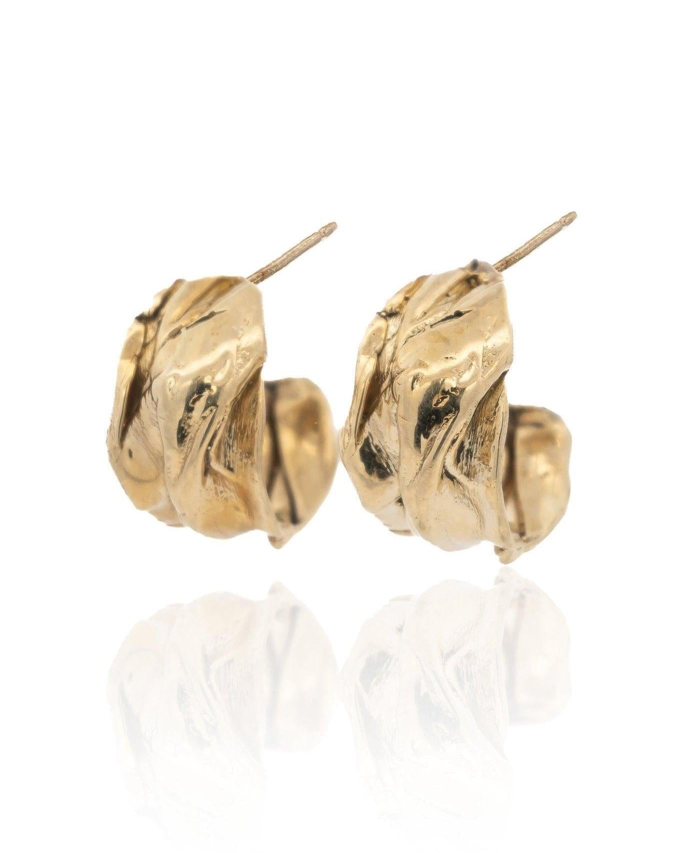 Eureka Chunky Gold Hoop Earrings - Dea Dia