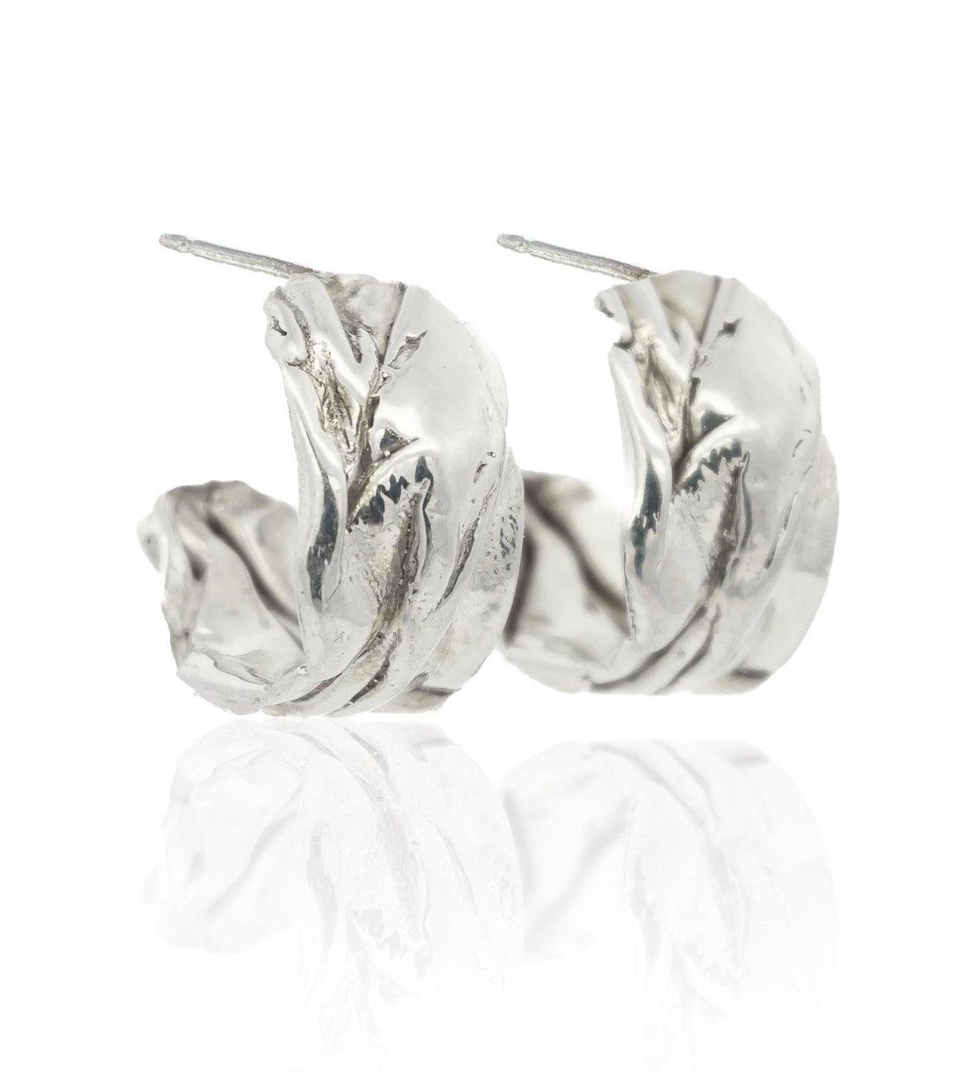 Eureka Chunky Silver Hoop Earrings - Dea Dia