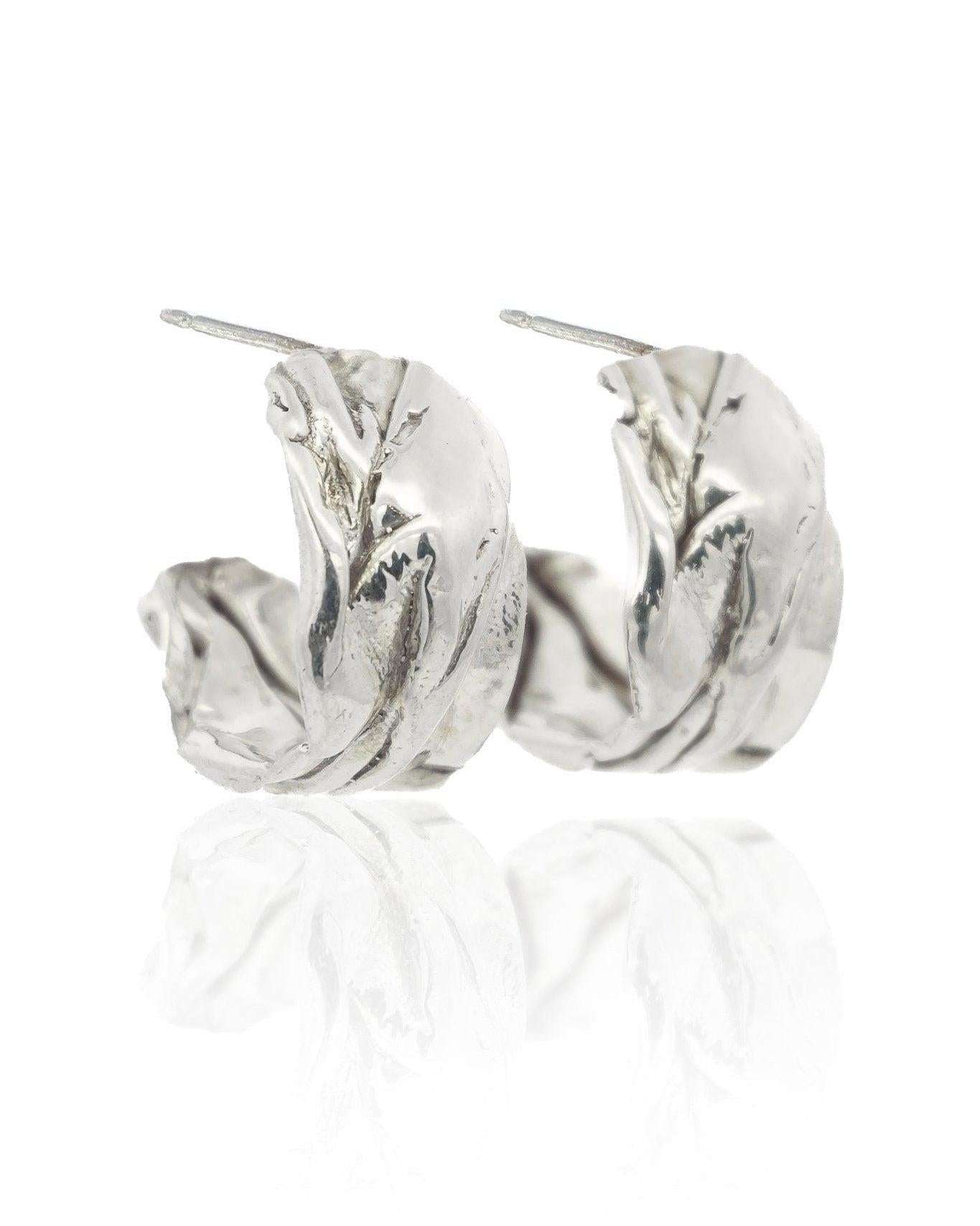 Eureka Chunky Silver Hoop Earrings - Dea Dia