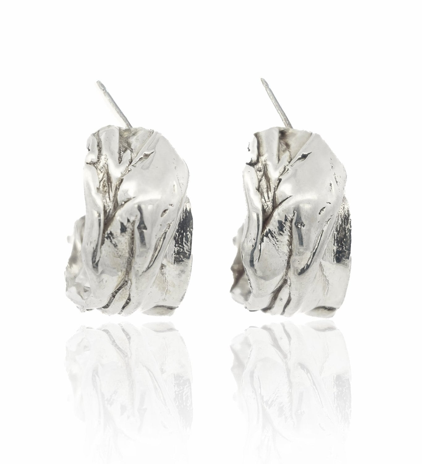 Eureka Chunky Silver Hoop Earrings - Dea Dia