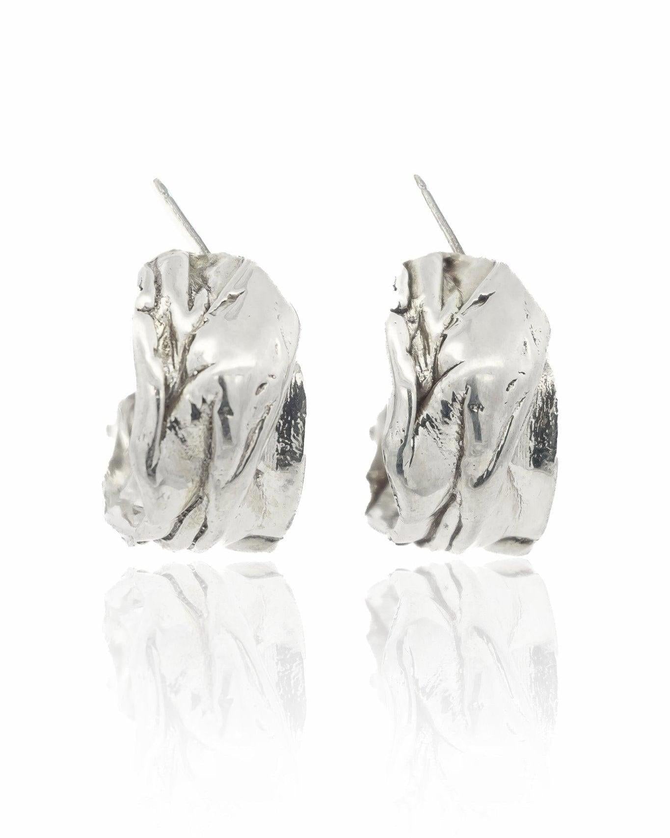 Eureka Chunky Silver Hoop Earrings - Dea Dia