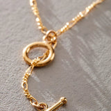 Figaro Chain Toggle Clasp Necklace - Dea Dia