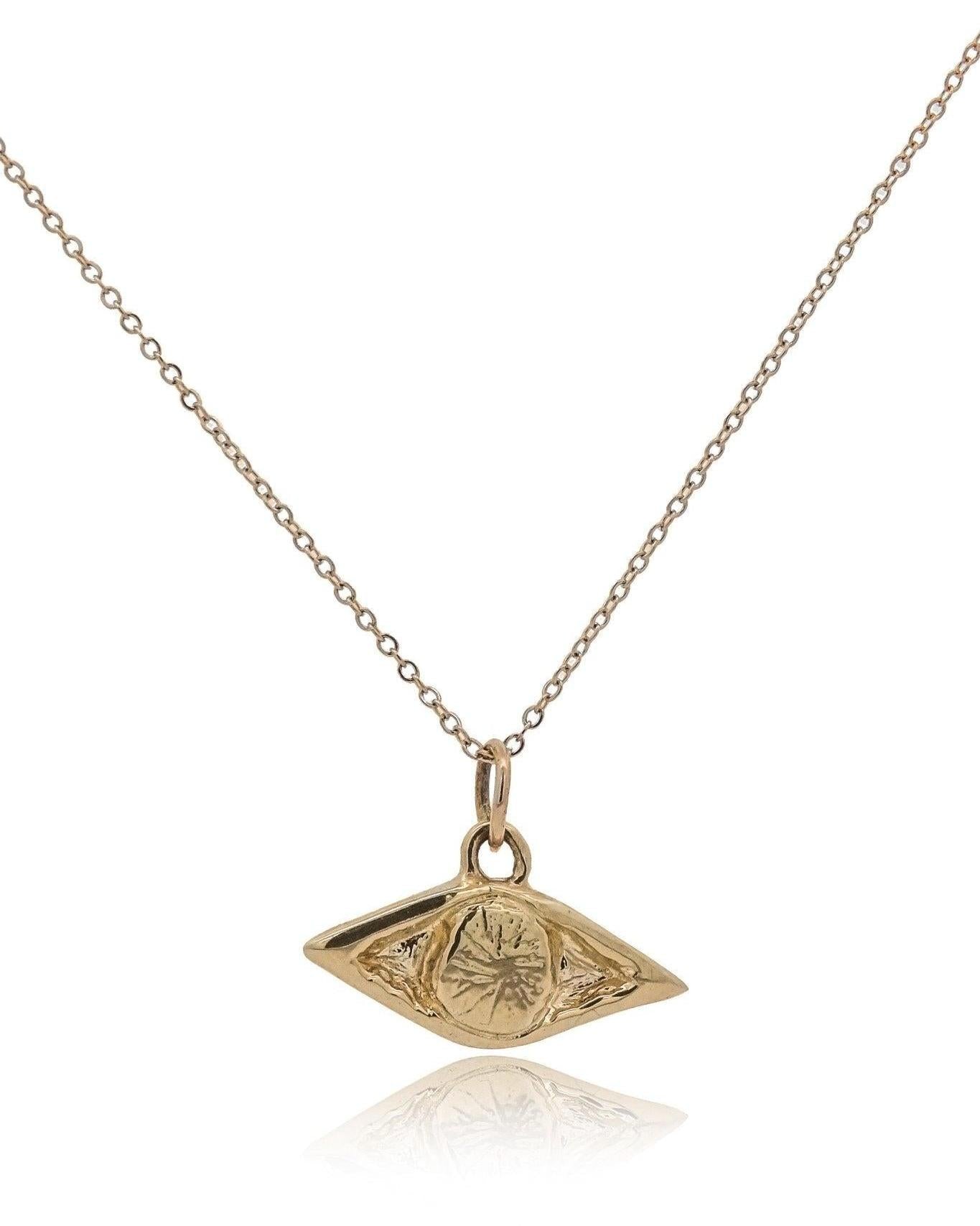 Gold Evil Eye Talisman Necklace - Dea Dia