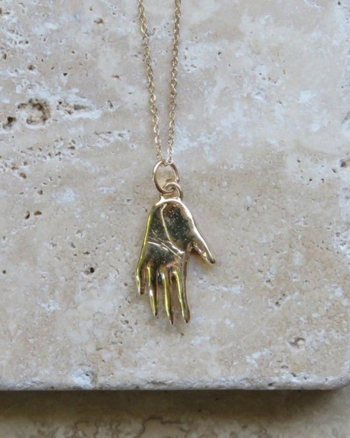 Gold Hand Talisman Necklace - Gold Plated - Dea Dia