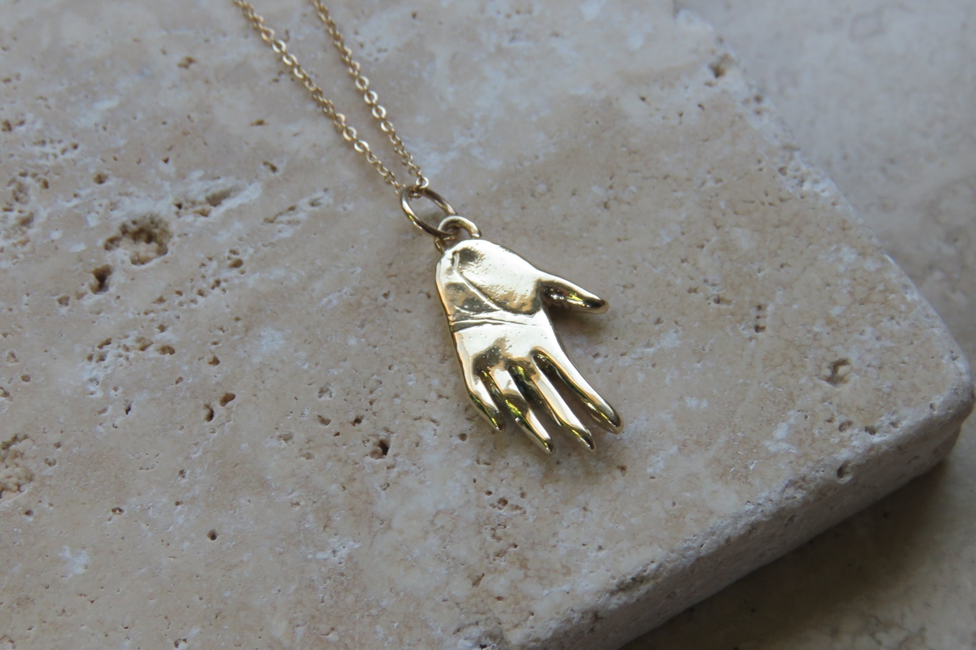 Gold Hand Talisman Necklace - Gold Plated - Dea Dia