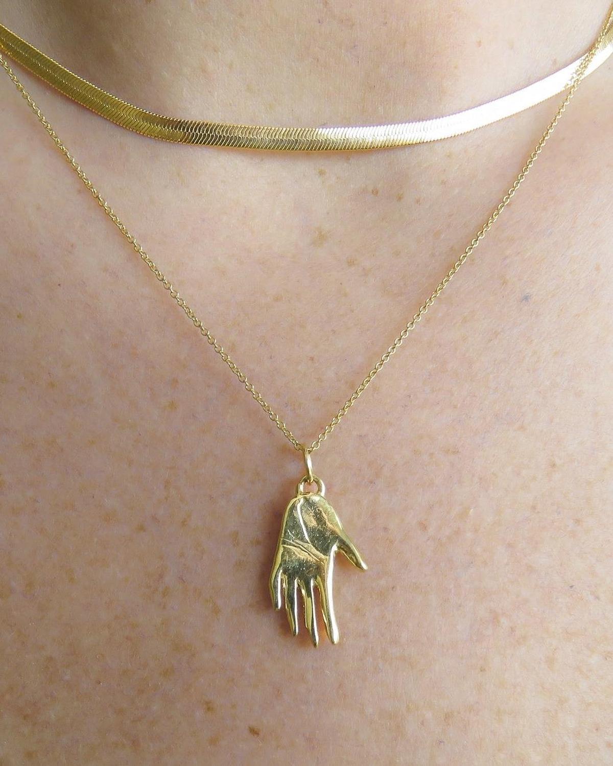 Gold Hand Talisman Necklace - Gold Plated - Dea Dia