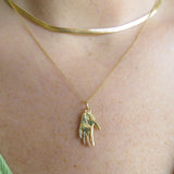 Gold Hand Talisman Necklace - Gold Plated - Dea Dia