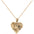 Gold Heart Rock Necklace - Chain or Leather - Dea Dia