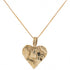 Gold Heart Rock Necklace - Chain or Leather - Dea Dia