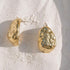 Gold Nugget Dome Earrings - Dea Dia