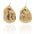 Gold Nugget Dome Earrings - Dea Dia