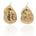 Gold Nugget Dome Earrings - Dea Dia