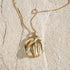 Gold Panamint Folded Pendant Necklace - Chain or Leather Cord - Dea Dia