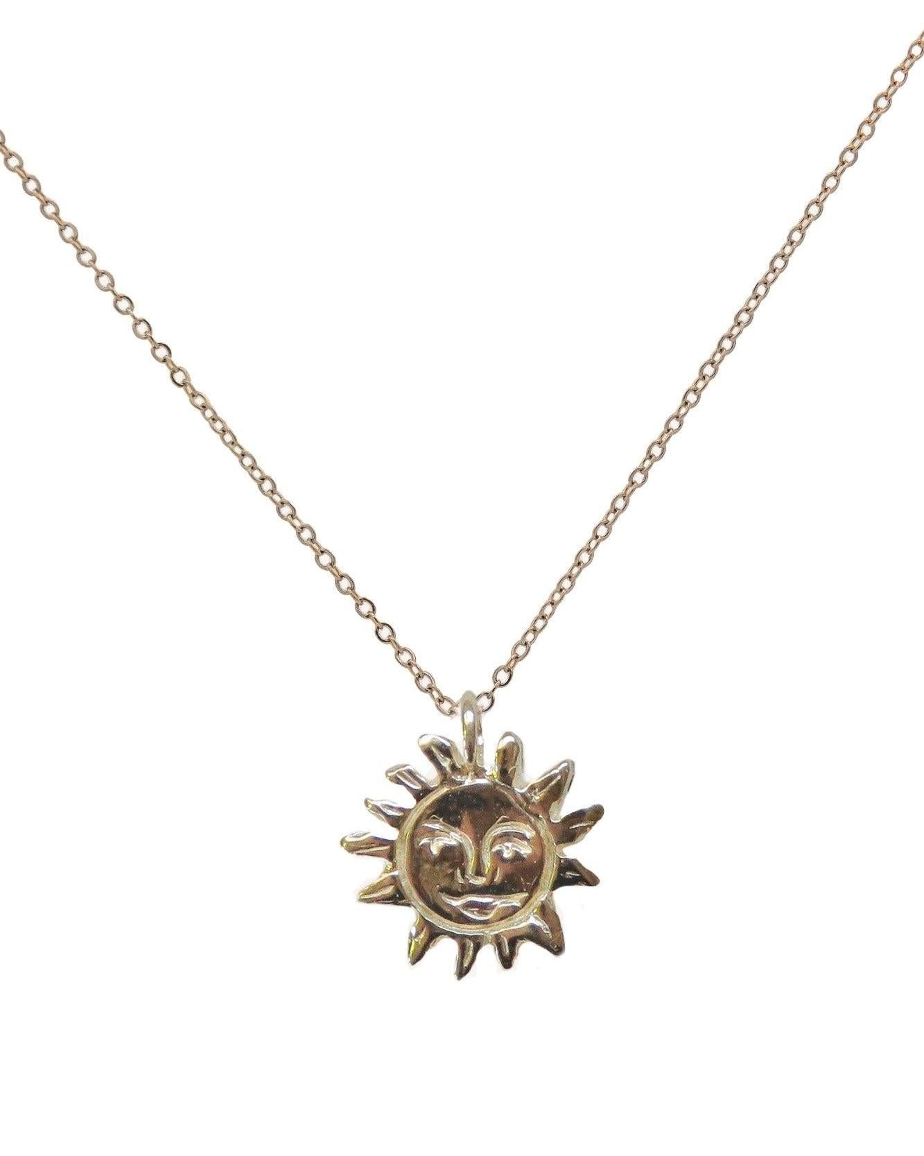 Gold Sun Talisman Necklace - Dea Dia