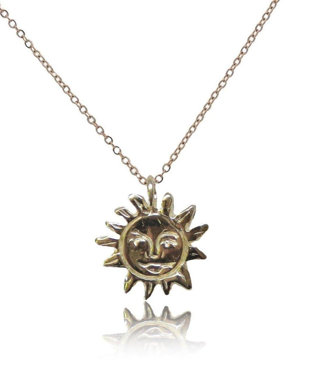 Gold Sun Talisman Necklace - Dea Dia