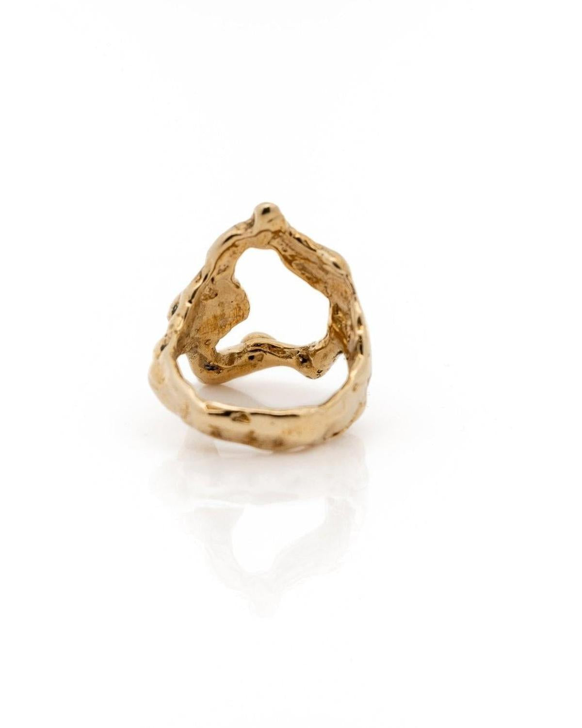 Gold Tecopa Modernist Drip Ring - Dea Dia