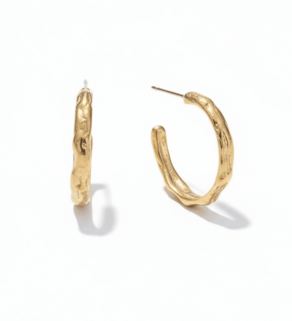 Gold Terrain Hoops - Large - Dea Dia