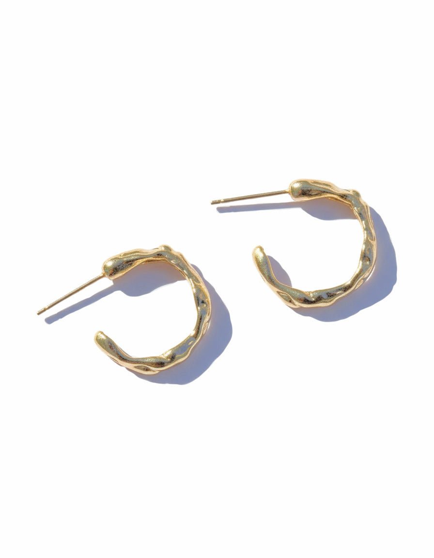 Gold Terrain Hoops - Small - Dea Dia