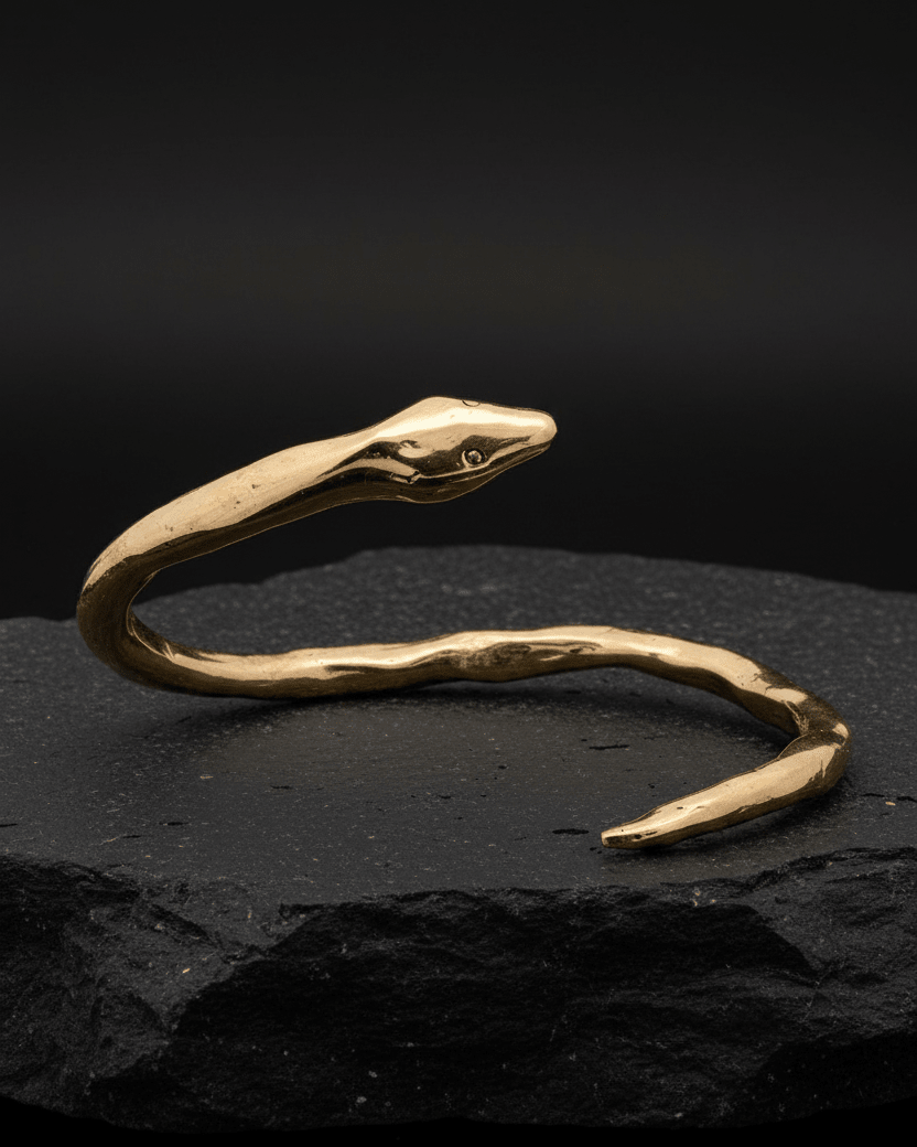 Golden Snake Twist Cuff - Dea Dia