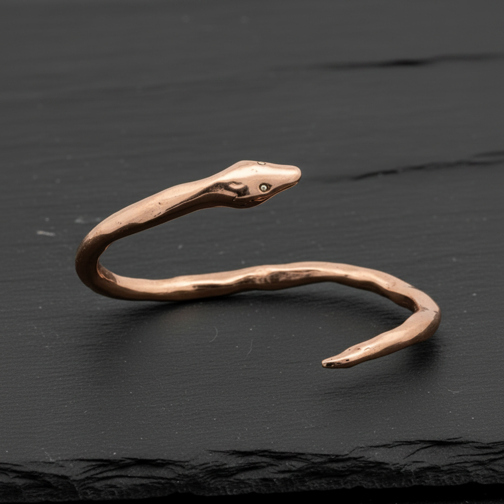 Golden Snake Twist Cuff - Dea Dia
