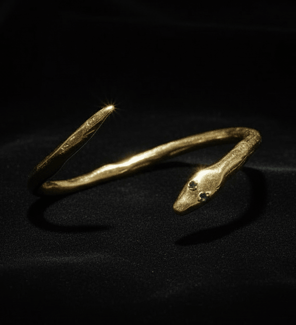 Golden Snake Twist Cuff - Dea Dia