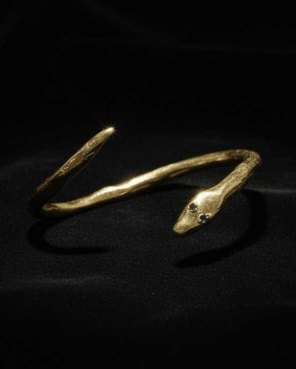 Golden Snake Twist Cuff - Dea Dia