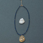 Lapis Mollusk Shell Necklace - Dea Dia