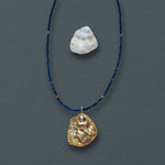 Lapis Mollusk Shell Necklace - Dea Dia