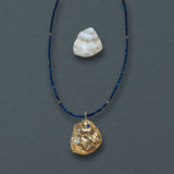 Lapis Mollusk Shell Necklace - Dea Dia