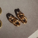 Link Studs - Chunky Chain Stud Earrings - Dea Dia