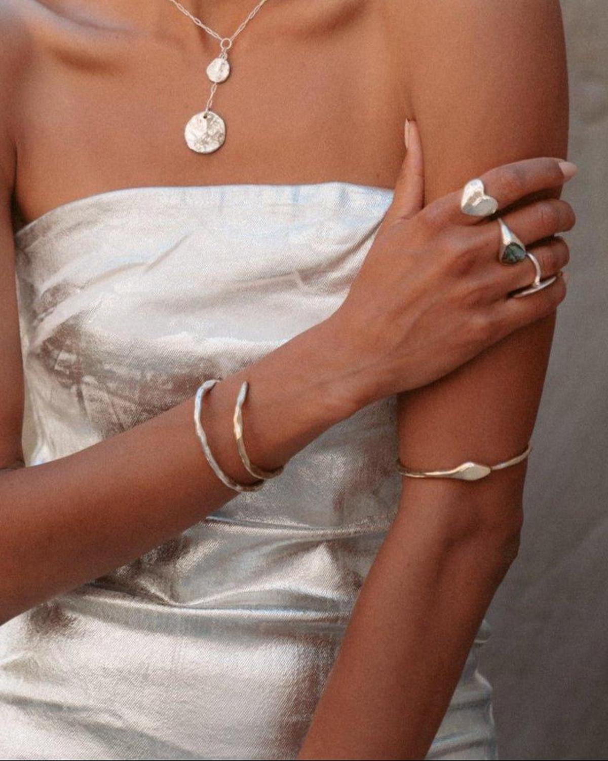Luna Silver Cuff Bracelet - Dea Dia