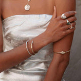 Luna Silver Cuff Bracelet - Dea Dia