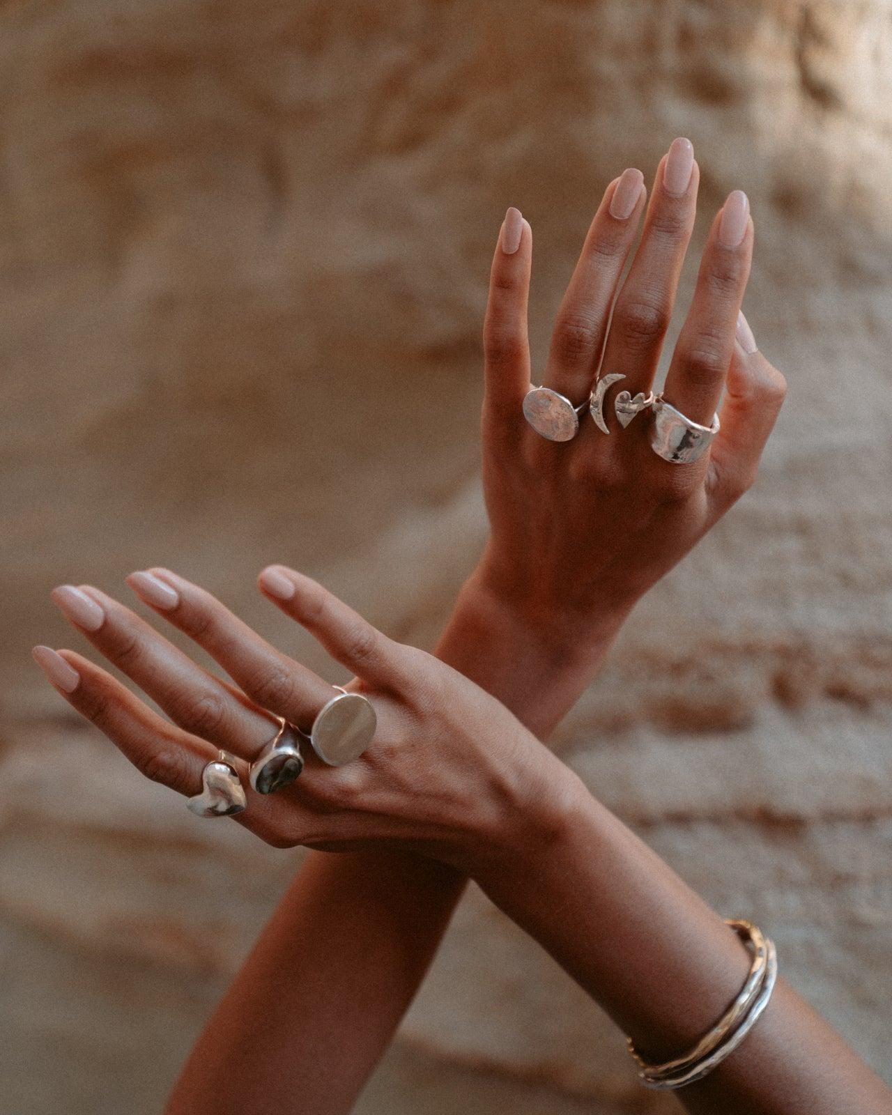 Luna Silver Cuff Bracelet - Dea Dia