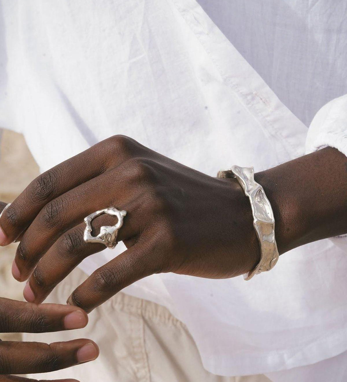 Nova Silver Cuff Bracelet - Dea Dia