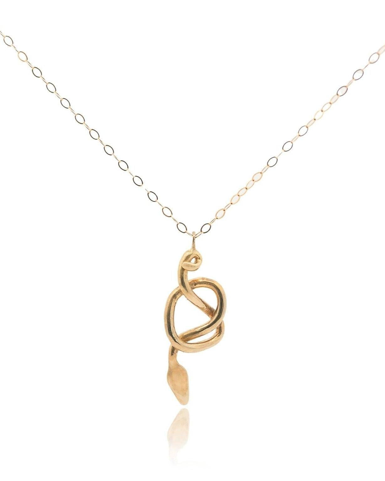 Nyoka Gold Knotted Snake Necklace - Dea Dia