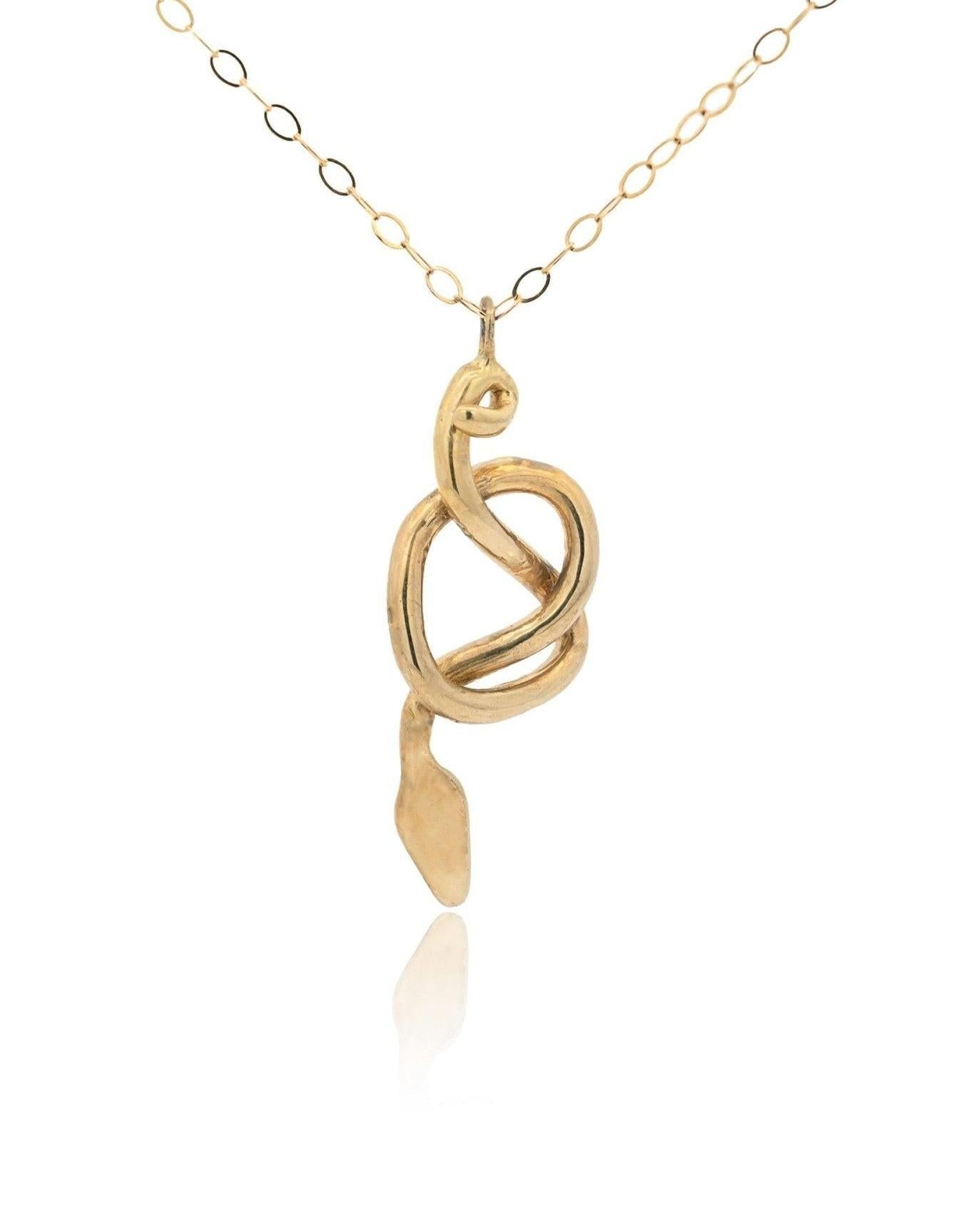 Nyoka Gold Knotted Snake Necklace - Dea Dia