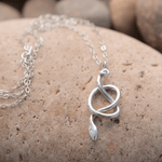 Nyoka Silver Knotted Snake Necklace - Dea Dia