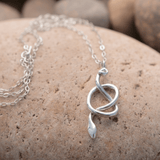 Nyoka Silver Knotted Snake Necklace - Dea Dia