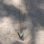 One of a Kind 14k Boulder Opal Heart Charm - Dea Dia