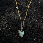 One of a Kind 14k Boulder Opal Heart Charm - Dea Dia