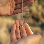One of a Kind 14k Evil Eye Talisman with Blue Sapphire - Dea Dia