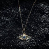 One of a Kind 14k Evil Eye Talisman with Blue Sapphire - Dea Dia