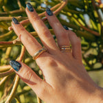 One of a Kind Terrain Sapphire Gold Ring - Dea Dia
