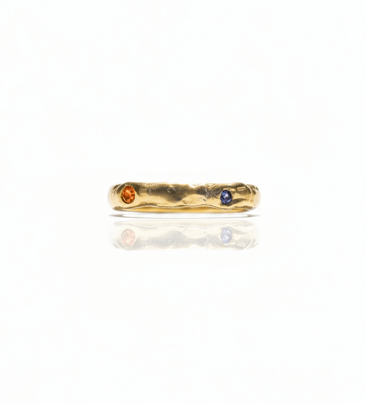 One of a Kind Terrain Sapphire Gold Ring - Dea Dia