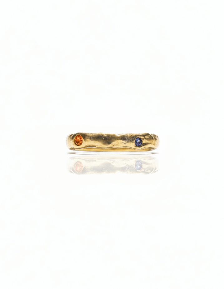One of a Kind Terrain Sapphire Gold Ring - Dea Dia